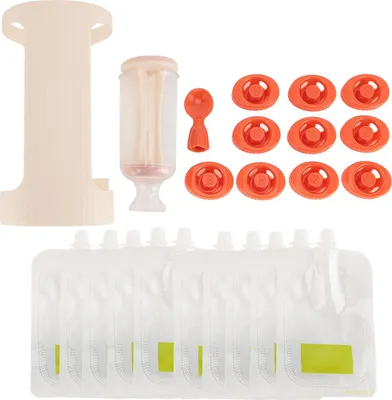 Produktbild von Squeeze Station für hausgemachte Babynahrung Plastikfruchtpüree Beutel -Füllmaschinen mit 10 Prozent 118 ml Beutel Beige