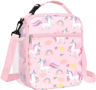 Produktbild von Wasserdichte Lunchbox Rosa für Mädchen, Isolierte Koeltas für Picknick, Schule