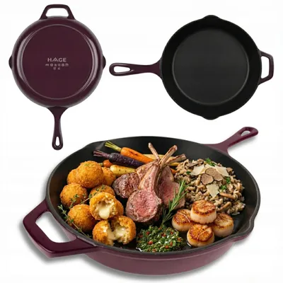 Produktbild von HAGE Emaillierte Gusseisenpfanne 26 cm Induktion Bräter