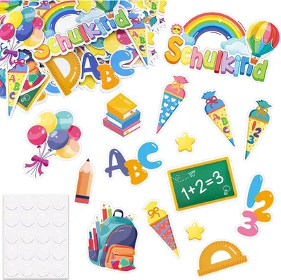 Produktbild von 100 Stück Einschulung Deko Konfetti ABC 123 Schulkind Tischdeko Mädchen Junge