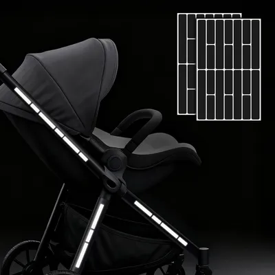 Obrázok produktu pre Sada reflexných nálepiek na bicykle – reflexné nálepky na detské kočíky – reflexné nálepky na skútre, pre deti, prilby, skútre a motocykle
