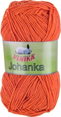Produktbild von 10 x 50g Strickgarn Johanka Strick-Wolle Handstrickgarn Klassikgarn Sommergarn Farbwahl, Farbe:076 kürbisorange