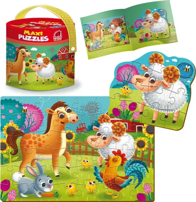 Produktbild von Lernspiel Maxi-Puzzle 2In1 Bauernhof-Bilderpuzzle Roter Käfer