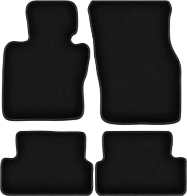 Image de Tapis de sol velours sur-mesure pour Mini Cooper F57 (2014-, décapotable) noir, jeu 4 pièces, fixations
