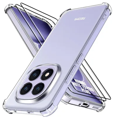 Image de Coque + 2 Verres Trempés pour Xiaomi Redmi Note 15 Pro Plus 5G, Protection Silicone Antichoc Slim