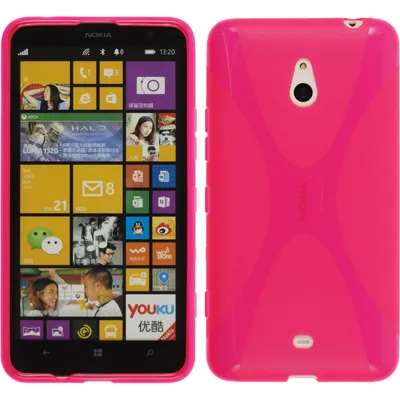 Produktbild von PhoneNatic Case kompatibel mit Nokia Lumia 1320 - pink Silikon Hülle X-Style + 2 Schutzfolien