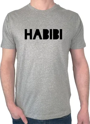 Produktbild von Huuraa Herren T-Shirt Habibi Schatz Freund 3XL Sport Grey Bio Baumwolle Fairtrade Herrenshirt Geschenkidee