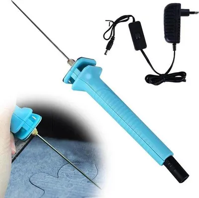 Immagine prodotto di Punta da taglio in plastica 10 cm 100-240 V 30 W - Lame da taglio a caldo - Punta da incisione con adattatore di corrente UE - Set fai da te