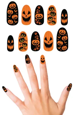Produktbild von Halloweenkürbis Fingernägel