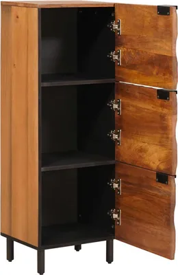 Produktbild von vidaXL Highboard Akazienbraune Oberfläche 40 x 33 x 110 cm