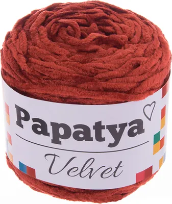Produktbild von 100g Strickgarn Papatya Velvet Chenille-Strickgarn Strickwolle Häkelgarn Farbwahl, Farbe:302-04 korallenrot