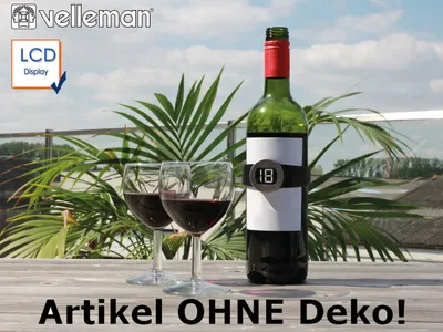 Produktbild von VELLEMAN - DTP7 Digital Wein Thermometer – Schwarz/Silber 406141