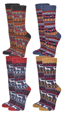 Produktbild von Black Snake 4 Paar Norwegersocken mit Merino und Alpaka Damen Herren - 35/38