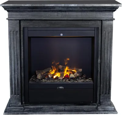 Image de Xaralyn cheminée à vapeur d'eau - Cadiz EAL-SBU - pierre naturelle noire polie - 1500 Watt chauffage - avec télécommande - Opti-Myst cheminée électrique - cheminée encastrable incluse - cheminée décorative