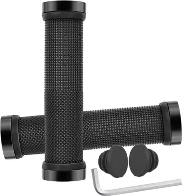 Produktbild von Rutschfeste Fahrradlenkergriffe, Einzelverriegelung Am Fahrradlenker Für Mountain MTB BMX Scooter Beach Cruiser, Ergonomischer Fahrradhandgriff, Passend Für 2,2 Cm Griff Mit Werkzeug (Schwarz)