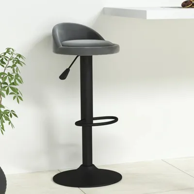 Produktbild von "2026 Promotion" Barhocker Dunkelgrau Samt - Barhocker CC18645