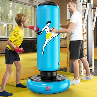 Produktbild von Aufblasbarer Boxsack für Kinder 66 Zoll - Blau