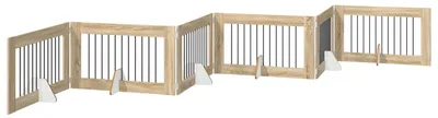 Produktbild von vidaXL Klappbares Hundetor mit Ständern 6 stk. Sonoma-Eiche 602 cm
