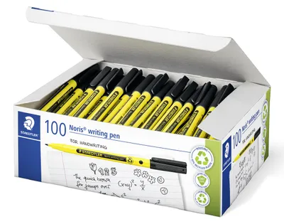 Produktbild von STAEDTLER Noris writing pen 307 Fineliner Schulbox mit 100 Stiften, schwarz