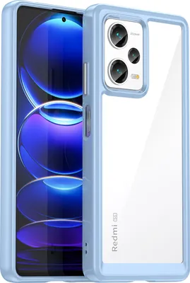 Produktbild von Redmi Note 12 Pro+ Hülle, Klar Rückseite Stoßfeste TPU Silikon Bumper Schutzhülle für Xiaomi Redmi Note 12 Pro+ Blau