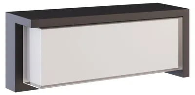 Image de Applique Murale Extérieure Rectangulaire Led Blis 24W, Interrupteur Cct (2700K/3200K/4000K), Noir Mat - Luminaire Design Par Beneito & Faure