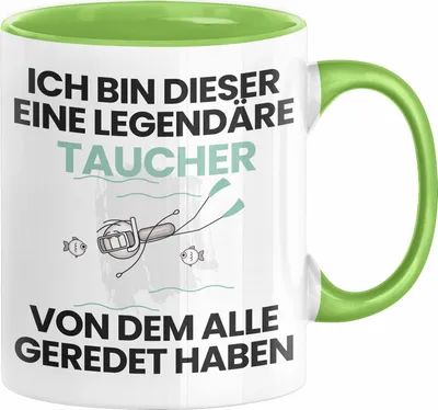 Produktbild von Taucher Geschenk Tasse Lustige Geschenkidee Geburtstag für Taucher Ich Bin Dieser Legendäre Taucher Von Dem Alle Geredet Haben Kaffee-Becher (Grün)