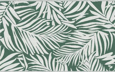 Produktbild von Outdoor Teppich Wendbares Wetterfest Outdoorteppich Carpet mit Blätter-Muster, 152 x 243 cm Dunkelgrün