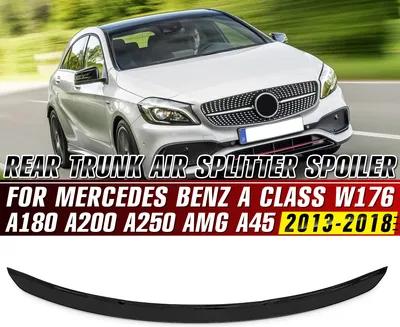 Produktbild von Tylny spojler bagażnika samochodowego Błyszczące czarne skrzydła rozdzielacza powietrza do Mercedes Benz A Class W176 A180 A200 A250 AMG A45 2013-2018