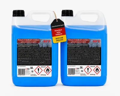 Produktbild von 10 L Scheibenfrostschutz KONZENTRAT bis -60 °C Scheibenwischwasser Auto Frostschutz 2 x 5 L
