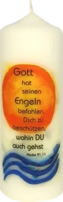 Produktbild von Geschenkkerze "Gott hat seinen Engeln..." 170 x  Ø 60 mm