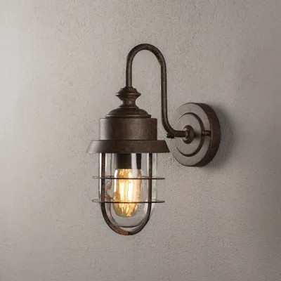 Produktbild von Konstsmide Wandleuchte Cerignola, E27 Rostoptik mit klarem Glas 7351-970