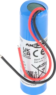 Produktbild von Akkupack Li-ion 3,7V 2600mAh 1S1P mit 10cm Kabel, 1INR19 / 66-1, 2347-3008-06