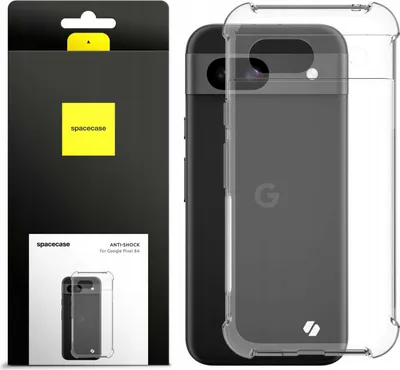Zdjęcie produktu dla Silikonowe etui SPACECASE Anti-shock do Google Pixel 8A Przezroczysty