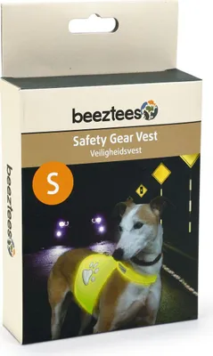Image de Gilet de sécurité Beeztees - pour chien - jaune - taille S