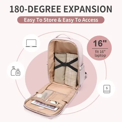 Imagen del producto de Omgoods - Mochila para portátil para mujer, mochila escolar impermeable