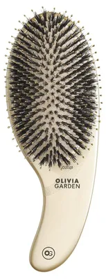 Image de Brosse Olivia Garden en poils de sanglier et nylon, couleur or