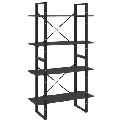 Obrázek produktu pro vidaXL Regál na knihy 4 přihrádky šedý 80x30x140 cm výrobek ze dřeva