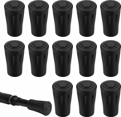 Produktbild von 8 Stück Nordic Walking Gummipuffer Set, Grobes Profil für Leki Wanderstöcke | Für Asphalt Kies Berge, Trekking Zubehör
