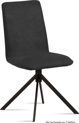 Produktbild von Esszimmerstuhl (2er-Set) Dredi 47x92x60 Schwarz/Anthrazit