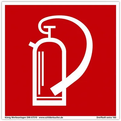 Produktbild von Dreifke® Schild Feuerlöscher extra langnachleuchtend | PVC selbstklebend 148x...