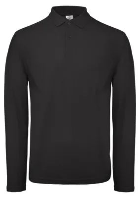 Produktbild von B&C - "ID.001" Poloshirt für Herren Langärmlig FK3064 (3XL) (Schwarz)