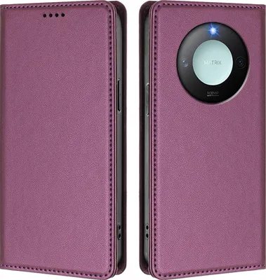 Immagine prodotto di Custodia in pelle per Honor X9C Smart, custodia magnetica in Finto cuoio flip con supporto Viola