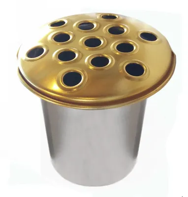 Grabeinsatz aus Aluminium, 12 cm hoch, gold