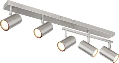 Produktbild von Globo Lighting Strahler Metall Nickel matt, 5x GU10