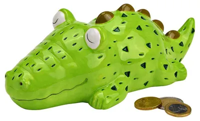 Image de Tirelire en céramique crocodile