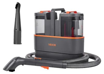 Image de VEVOR Machine de nettoyage de tapis Réservoir d'eau fraîche 1,5 L & réservoir d'eau sale 0,8 L, nettoyeur de meubles rembourrés portable, 11,5 kPa aspirateur de lavage Nettoyeur de taches en profondeur pour tapis Canapé nettoyage ménager