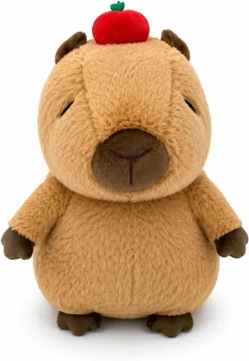 Produktbild von Capybara mit Apfel auf dem Kopf Kuscheltier 45 cm Plüsch Capybara Stofftier Weiche Kawaii Capybara Geschenk für Kinder