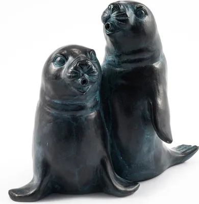 Produktbild von esotec Wasserspeier-Figuren Seehunde-Paar | Einzelfigur Polyresin 100736