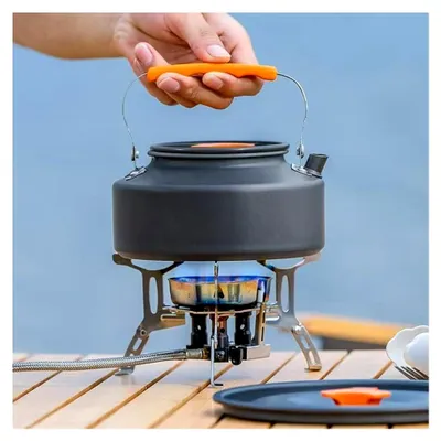Produktbild von Camping Kochset | 3-teiliges Picknickset, stapelbar und tragbar für Outdoor-Kochen, Wandern, Reisen und Survival
