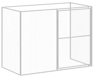 Immagine prodotto di Cuccia per cani con corridoio Grigio chiaro 214x253x181 cm Acciaio zincato